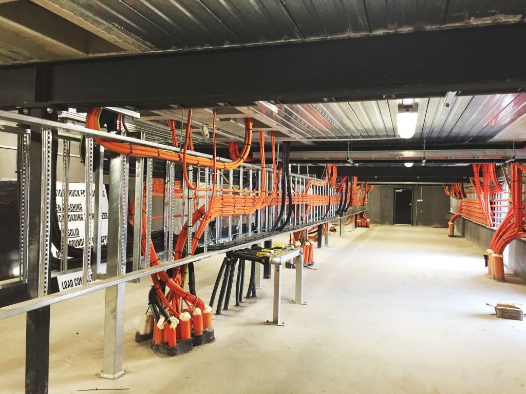 Photo of electrical cable in switchroom