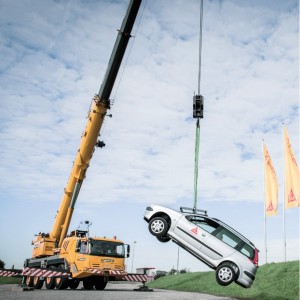 Graphic provided by Sika Australia - car being lifted by only its windscreen