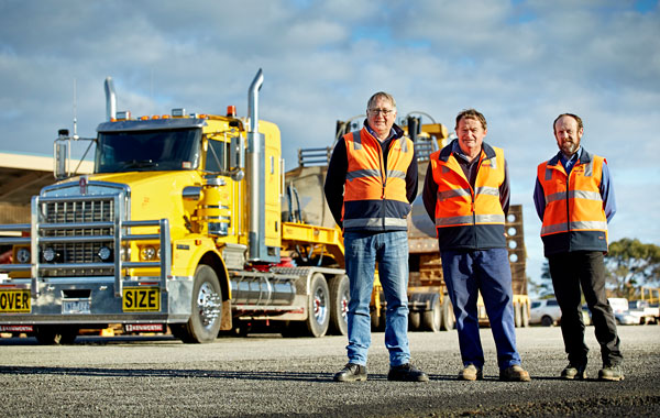 L to R: John Weichert (general Manager), Lewis Mibus (Director/Senior Works Advisor Crushing), Tim Lang (Manager Quarries, Crushing & Logistics)