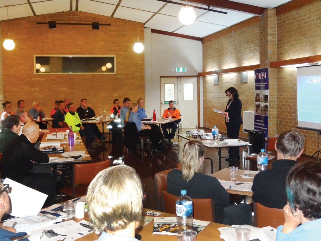 SITE PHOTO: The Hon Lily D’Ambrosio, Minister for Energy and Resources addresses the members. 