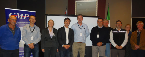 LEFT TO RIGHT: Basil Natoli (BCA Consulting) Ant Bateup (Mansfield Crushing) Elizabeth Gibson (CMPA) The Hon Luke Donnellan MP (Minister for Roads and Road Safety) Jason Comben (K & RJ Matthews) John Mawson (EB Mawson & Sons) Drew Phillips (Castella Quarries) Jason Rudge (CMPA Associate Chairperson, William Adams) Sarah Andrew & Ron Kerr (Conundrum Holdings)